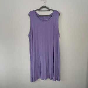 NEW Ava & Viv Womens 4X Violet Purple Sleeveless Knit Tank Dress Plus Size